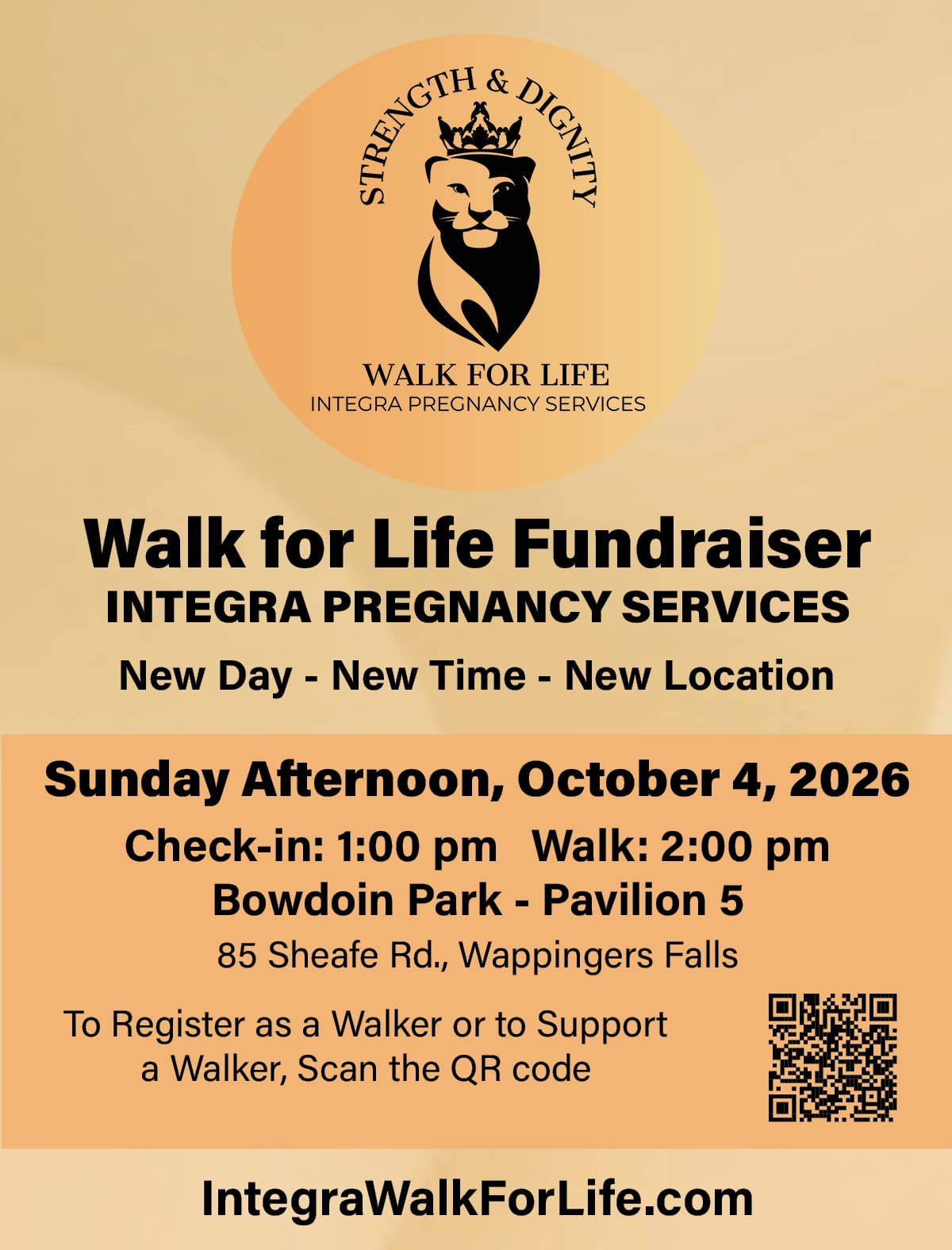 Walk for Life 2026 quarter page size bulletin graphic
